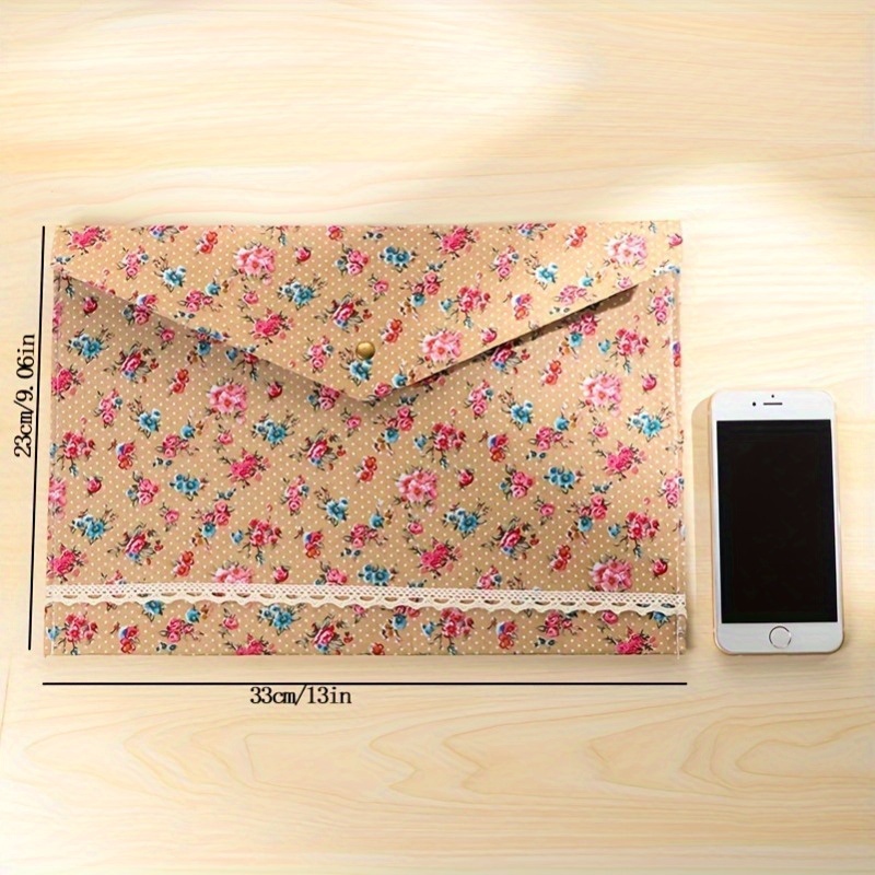 1PC A4 파일 폴더 우아한 작은 꽃 패브릭 종이 홀 - Document Organizer Folder 리뷰 및 가격