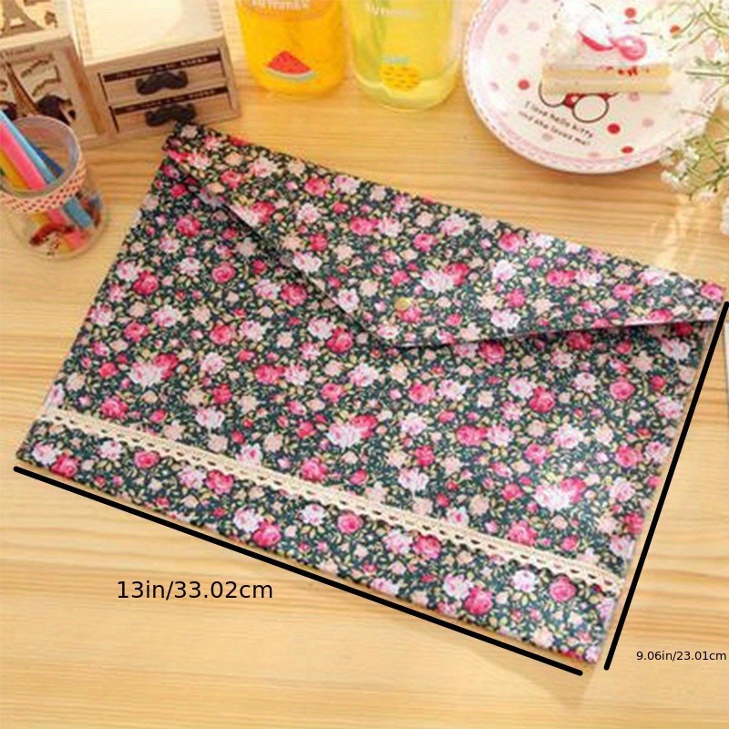 1PC A4 파일 폴더 우아한 작은 꽃 패브릭 종이 홀 - Document Organizer Folder 리뷰 및 가격